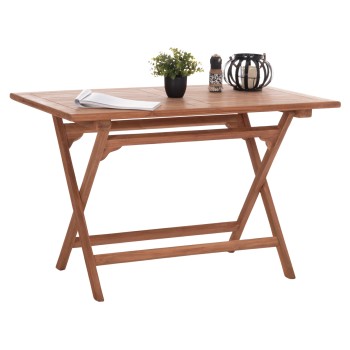 FOLDABLE RECTANGULAR TABLE ERIS FK18117 TEAK WOOD--NATURAL COLOR 120x70x76Hcm.