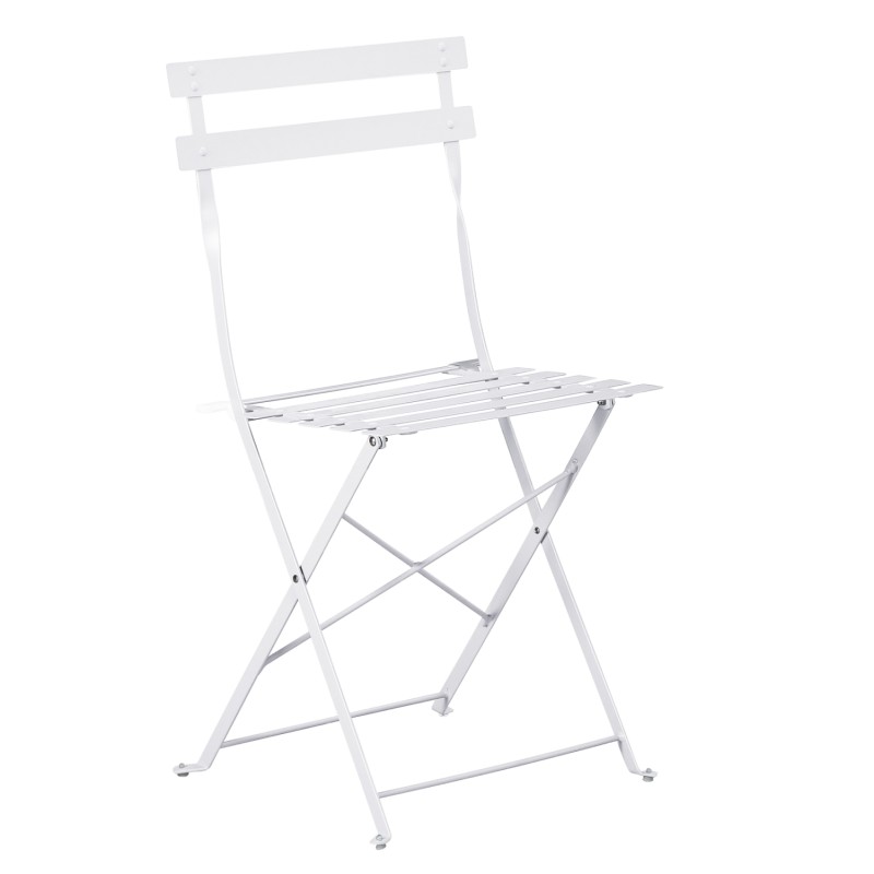 FOLDING CHAIR SOPHIE FK6337.01 METALLIC IN WHITE 41x43x80Hcm. FOLDING CHAIR SOPHIE FK6337.01 METALLIC IN WHITE 41x43x80Hcm.