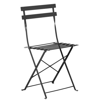 FOLDING CHAIR SOPHIE FK6337.02 METALLIC IN BLACK 41x43x80Hcm.