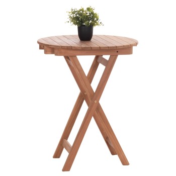 FOLDABLE ROUND TABLE HEIDEL FK18120 TEAK WOOD--NATURAL COLOR Φ60x75Hcm.