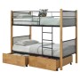 BUNK BED WITH FLOOR DRAWERS RAYVEN FK21119 WOOD-METAL--FOR MATTRESS 90x190cm.