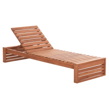 SUNLOUNGER WITHOUT CUSHIONS ZIZEL FK6161 TEAK WOOD IN NATURAL 200x71x30Hcm.