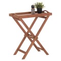 SERVING TRAY ON FOLDABLE STAND BARNABY FK4580 TEAK WOOD IN NATURAL COLOR 63x40x77Hcm SERVING TRAY ON FOLDABLE STAND BARNABY FK4580 TEAK WOOD IN NATURAL COLOR 63x40x77Hcm