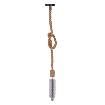 CEILING PENDANT LAMP WITH LIGHT BULB FK11931.02--ROPE 1M LONG AND 2cm THICK-E27 SOCKET