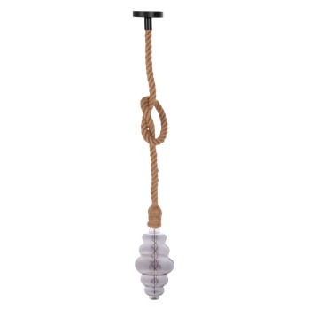 CEILING PENDANT LAMP WITH LIGHT BULB FK11932.02--ROPE 1M LONG AND 2cm THICK-E27 SOCKET