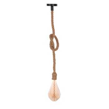 CEILING PENDANT LAMP WITH LIGHT BULB FK11933--ROPE 1M LONG AND 2cm THICK-E27 SOCKET