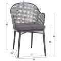 OUTDOOR LOUNGE SET 3PCS OREGO FK21107.01 ALUMINUM & METAL IN DARK GREY COLOR OUTDOOR LOUNGE SET 3PCS OREGO FK21107.01 ALUMINUM & METAL IN DARK GREY COLOR