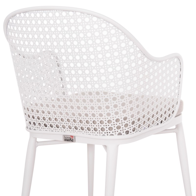 OUTDOOR LOUNGE SET 3PCS OREGO FK21107.02 ALUMINUM & METAL IN WHITE COLOR OUTDOOR LOUNGE SET 3PCS OREGO FK21107.02 ALUMINUM & METAL IN WHITE COLOR