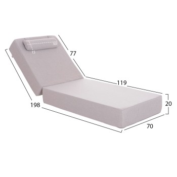 SUNLOUNGER CUSHION KIHEI FK21094.01 OLEFIN IN LIGHT GREY WITH FOAM FILLING 198x70x20Hcm. SUNLOUNGER CUSHION KIHEI FK21094.01 OLEFIN IN LIGHT GREY WITH FOAM FILLING 198x70x20Hcm.