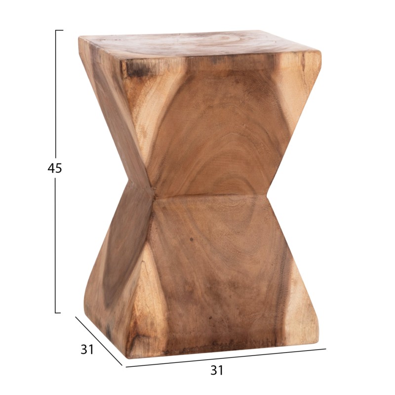 SIDE STOOL ANVIL FK9756.11 SUAR WOOD IN NATURAL 31x31x45Hcm. SIDE STOOL ANVIL FK9756.11 SUAR WOOD IN NATURAL 31x31x45Hcm.