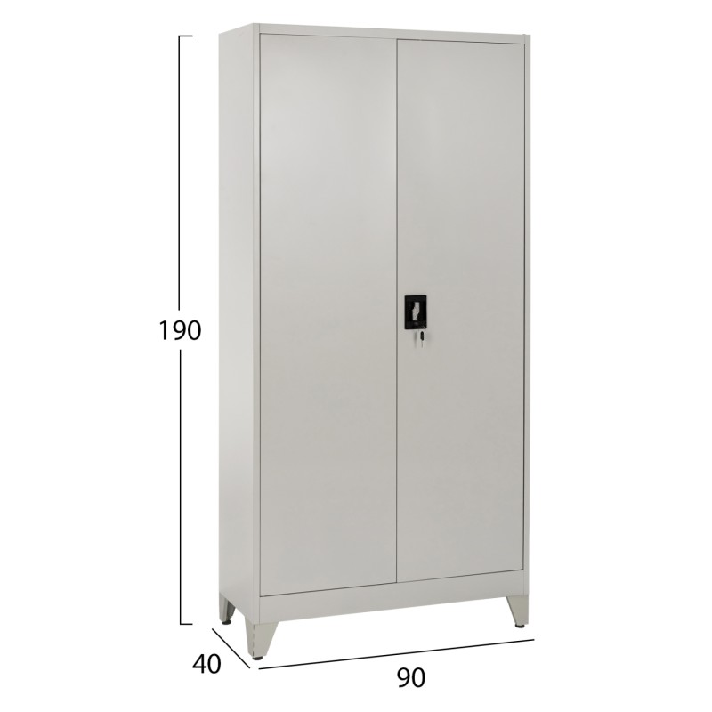 WARDROBE METALLIC DURON FK12001 2-LEAF WITH 5 STORAGE SPACES & LEGS-GREY 90Χ40Χ190Hcm. WARDROBE METALLIC DURON FK12001 2-LEAF WITH 5 STORAGE SPACES & LEGS-GREY 90Χ40Χ190Hcm.