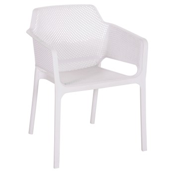 ARMCHAIR POLYPROPYLENE JOHN FK6103.01 WHITE 59x58x79.5Hcm.