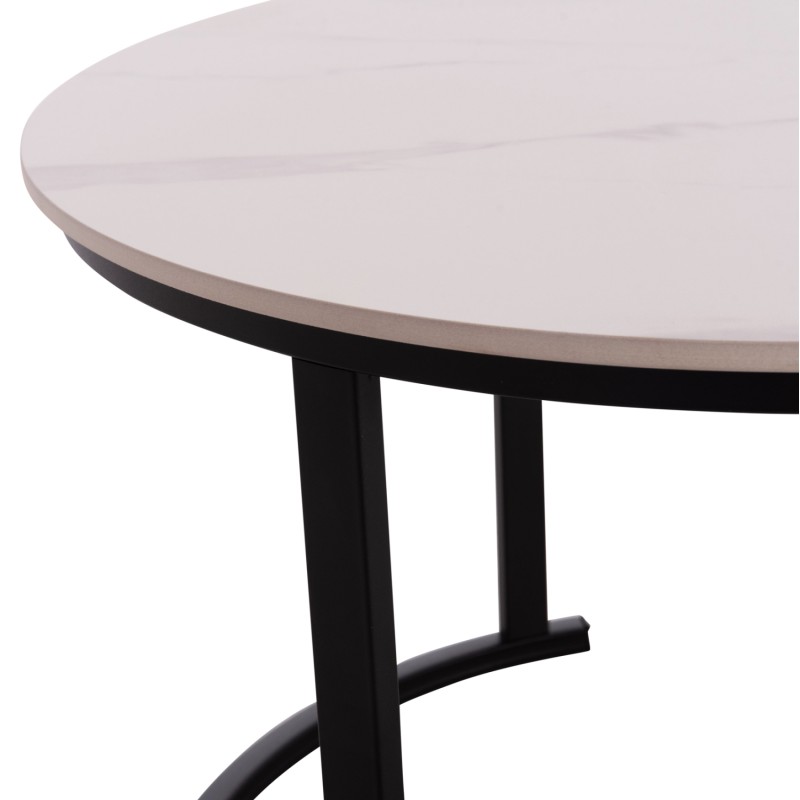 COFFEE TABLES 2PCS SET TALOS FK18140.01 WHITE MARBLE LOOK CERAMIC TOP Φ70x45.5Hcm. COFFEE TABLES 2PCS SET TALOS FK18140.01 WHITE MARBLE LOOK CERAMIC TOP Φ70x45.5Hcm.