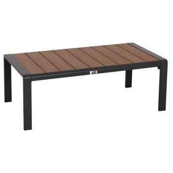 SUNLOUNGER SIDE TABLE BENTRY FK6276.03 ALUMINUM IN DARK GREY--POLYWOOD 100x56x35Hcm.