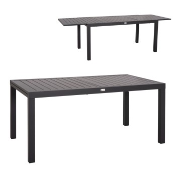 EXTENDABLE DINING TABLE KRUM FK6277.03 ALUMINUM IN DARK GREY 160-240x90x73Hcm.