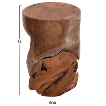 SIDE STOOL/TABLE STOMP FK9350.11 TEAK WOOD--NATURAL COLOR Φ30x45Hcm.