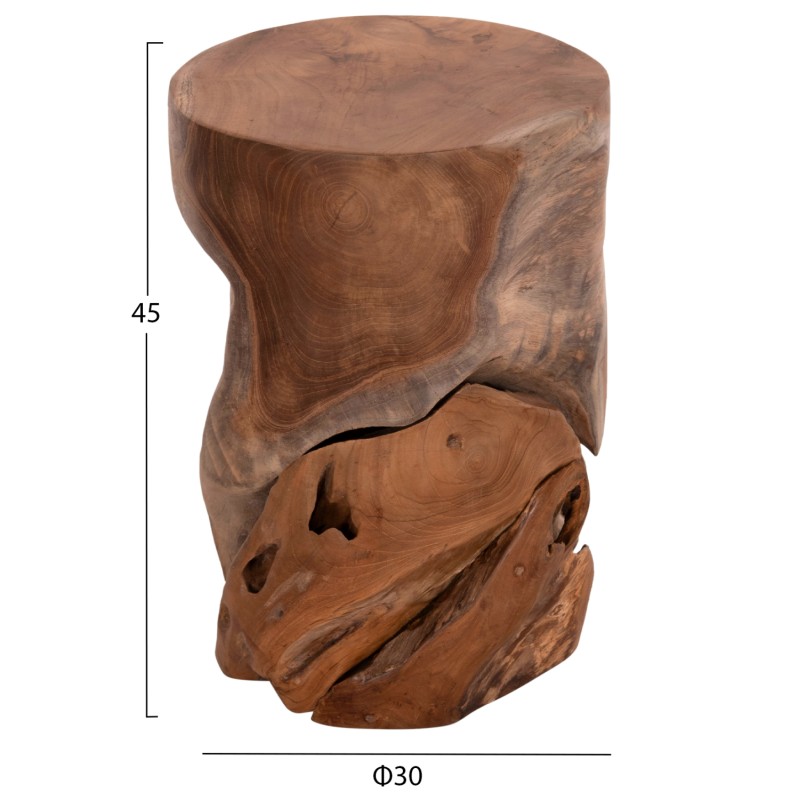 SIDE STOOL/TABLE STOMP FK9350.11 TEAK WOOD--NATURAL COLOR Φ30x45Hcm. SIDE STOOL/TABLE STOMP FK9350.11 TEAK WOOD--NATURAL COLOR Φ30x45Hcm.