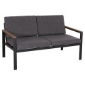 OUTDOOR 2-SEATER SOFA SAFIN FK6279.03 ALUMINUM & CUSHIONS IN ANTHRACITE 140x70x77Hcm. OUTDOOR 2-SEATER SOFA SAFIN FK6279.03 ALUMINUM & CUSHIONS IN ANTHRACITE 140x70x77Hcm.