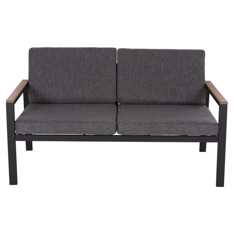 OUTDOOR 2-SEATER SOFA SAFIN FK6279.03 ALUMINUM & CUSHIONS IN ANTHRACITE 140x70x77Hcm. OUTDOOR 2-SEATER SOFA SAFIN FK6279.03 ALUMINUM & CUSHIONS IN ANTHRACITE 140x70x77Hcm.