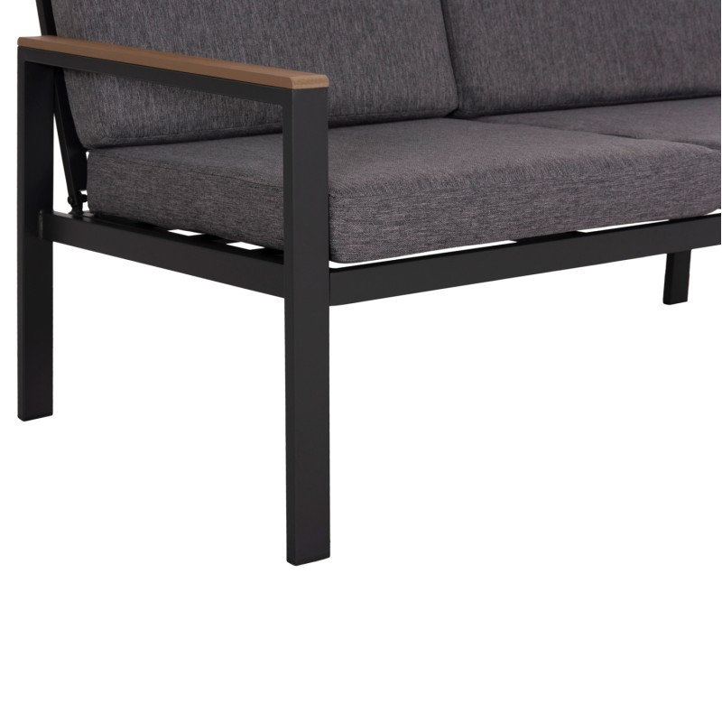 OUTDOOR 2-SEATER SOFA SAFIN FK6279.03 ALUMINUM & CUSHIONS IN ANTHRACITE 140x70x77Hcm. OUTDOOR 2-SEATER SOFA SAFIN FK6279.03 ALUMINUM & CUSHIONS IN ANTHRACITE 140x70x77Hcm.