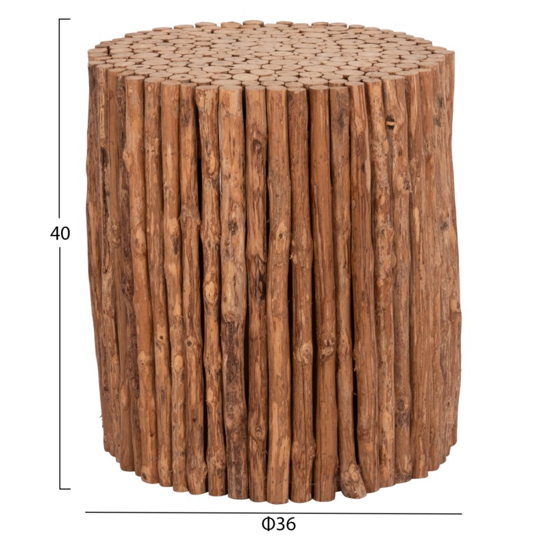 COFFEE TABLE ROUND DRIFTER FK4443 DRIFTWOOD IN NATURAL COLOR Φ36x40Hcm.