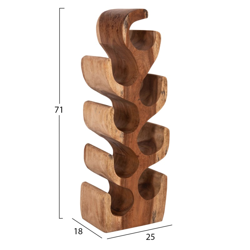 BOTTLE RACK 8-PLACE DIONY FK18232.11 SUAR WOOD--NATURAL COLOR 25x18x71Hcm. BOTTLE RACK 8-PLACE DIONY FK18232.11 SUAR WOOD--NATURAL COLOR 25x18x71Hcm.