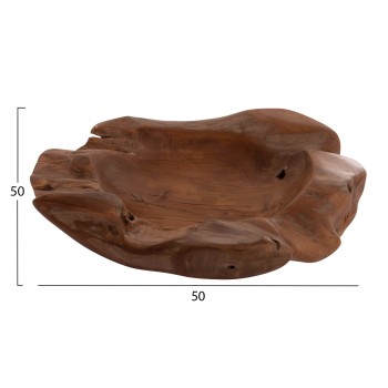 TABLE DECOR BOWL NOKI FK18296 TEAK WOOD--NATURAL COLOR 50x46x10Hcm. TABLE DECOR BOWL NOKI FK18296 TEAK WOOD--NATURAL COLOR 50x46x10Hcm.
