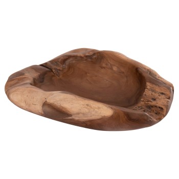 TABLE DECOR BOWL NOKI FK18297 TEAK WOOD--NATURAL COLOR 60x46x15Hcm.