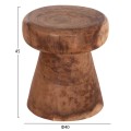 STOOL/SIDE TABLE ROUND CUPRE FK9793.11 SOLID SUAR WOOD-NATURAL Φ40x45Hcm. STOOL/SIDE TABLE ROUND CUPRE FK9793.11 SOLID SUAR WOOD-NATURAL Φ40x45Hcm.