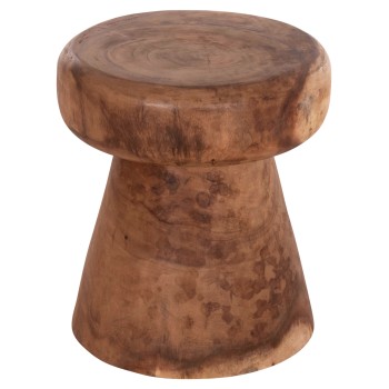 STOOL/SIDE TABLE ROUND CUPRE FK9793.11 SOLID SUAR WOOD-NATURAL Φ40x45Hcm.