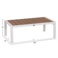 OUTDOOR LOUNGE SET 4PCS SAFIN FK6278.01 ALUMINUM IN WHITE--POLYWOOD--OLEFIN FABRIC IN BEIGE