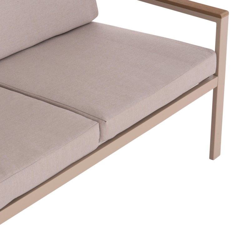 OUTDOOR LOUNGE SET 4PCS SAFIN FK6278.04 ALUMINUM IN CAPPUCCINO--POLYWOOD--OLEFIN FABRIC IN BEIGE OUTDOOR LOUNGE SET 4PCS SAFIN FK6278.04 ALUMINUM IN CAPPUCCINO--POLYWOOD--OLEFIN FABRIC IN BEIGE