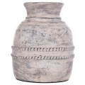 DECORATIVE TABLE VASE VERMO FK4393 TERRACOTTA IN LIGHT GREY Φ21x25Hcm. DECORATIVE TABLE VASE VERMO FK4393 TERRACOTTA IN LIGHT GREY Φ21x25Hcm.