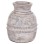 DECORATIVE TABLE VASE VERMO FK4393 TERRACOTTA IN LIGHT GREY Φ21x25Hcm.