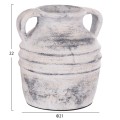 DECORATIVE TABLE VASE VERMO FK4398 TERRACOTTA IN LIGHT GREY Φ21x22Hcm. DECORATIVE TABLE VASE VERMO FK4398 TERRACOTTA IN LIGHT GREY Φ21x22Hcm.