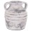DECORATIVE TABLE VASE VERMO FK4398 TERRACOTTA IN LIGHT GREY Φ21x22Hcm.