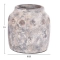 DECORATIVE TABLE VASE VERMO FK4392 TERRACOTTA IN GREY Φ20x19Hcm. DECORATIVE TABLE VASE VERMO FK4392 TERRACOTTA IN GREY Φ20x19Hcm.