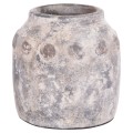 DECORATIVE TABLE VASE VERMO FK4392 TERRACOTTA IN GREY Φ20x19Hcm. DECORATIVE TABLE VASE VERMO FK4392 TERRACOTTA IN GREY Φ20x19Hcm.