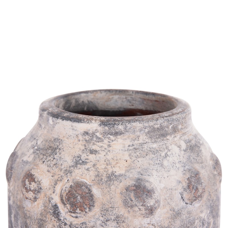 DECORATIVE TABLE VASE VERMO FK4392 TERRACOTTA IN GREY Φ20x19Hcm. DECORATIVE TABLE VASE VERMO FK4392 TERRACOTTA IN GREY Φ20x19Hcm.
