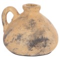 DECORATIVE TABLE VASE VERMO FK4394 TERRACOTTA IN BRUSHED BEIGE Φ22x17Hcm. DECORATIVE TABLE VASE VERMO FK4394 TERRACOTTA IN BRUSHED BEIGE Φ22x17Hcm.