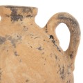 DECORATIVE TABLE VASE VERMO FK4394 TERRACOTTA IN BRUSHED BEIGE Φ22x17Hcm. DECORATIVE TABLE VASE VERMO FK4394 TERRACOTTA IN BRUSHED BEIGE Φ22x17Hcm.