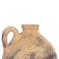 DECORATIVE TABLE VASE VERMO FK4394 TERRACOTTA IN BRUSHED BEIGE Φ22x17Hcm. DECORATIVE TABLE VASE VERMO FK4394 TERRACOTTA IN BRUSHED BEIGE Φ22x17Hcm.