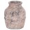 DECORATIVE TABLE VASE VERMO FK4395 TERRACOTTA IN BRUSHED GREY Φ17x19Hcm.