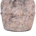 DECORATIVE TABLE VASE VERMO FK4395 TERRACOTTA IN BRUSHED GREY Φ17x19Hcm. DECORATIVE TABLE VASE VERMO FK4395 TERRACOTTA IN BRUSHED GREY Φ17x19Hcm.