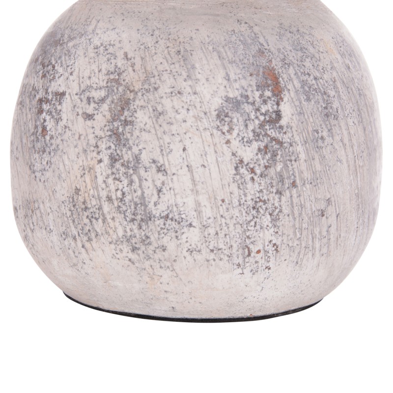 DECORATIVE TABLE VASE VERMO FK4396 TERRACOTTA IN LIGHT GREY Φ18x19Hcm. DECORATIVE TABLE VASE VERMO FK4396 TERRACOTTA IN LIGHT GREY Φ18x19Hcm.
