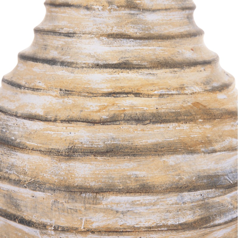 DECORATIVE TABLE VASE VERMO FK4401 TERRACOTTA IN BRUSHED BEIGE Φ27x30Hcm. DECORATIVE TABLE VASE VERMO FK4401 TERRACOTTA IN BRUSHED BEIGE Φ27x30Hcm.