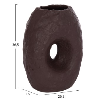 DECORATIVE TABLE VASE NAMENTIS FK4673.07L TERRACOTA IN CHOCOLATE COLOR--26.5x16x36.5Hcm. DECORATIVE TABLE VASE NAMENTIS FK4673.07L TERRACOTA IN CHOCOLATE COLOR--26.5x16x36.5Hcm.