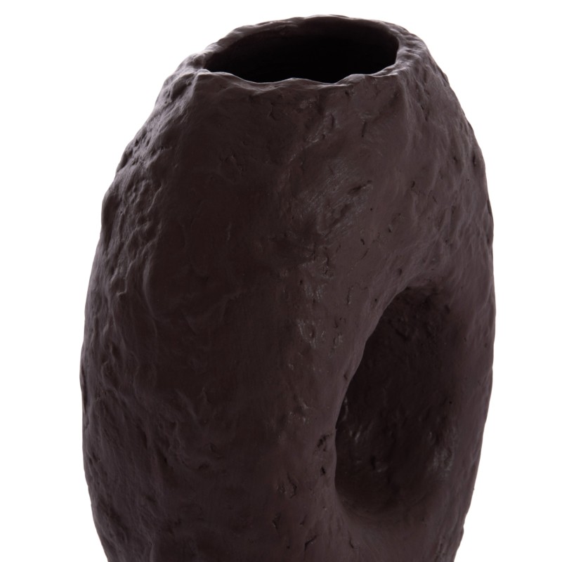 DECORATIVE TABLE VASE NAMENTIS FK4673.07L TERRACOTA IN CHOCOLATE COLOR--26.5x16x36.5Hcm. DECORATIVE TABLE VASE NAMENTIS FK4673.07L TERRACOTA IN CHOCOLATE COLOR--26.5x16x36.5Hcm.