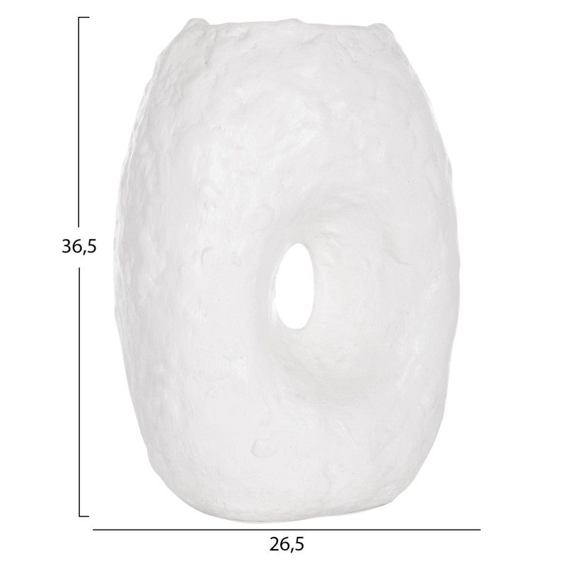 DECORATIVE TABLE VASE NAMENTIS FK4673.02L TERRACOTA IN WHITE COLOR--26.5x16x36.5Hcm. DECORATIVE TABLE VASE NAMENTIS FK4673.02L TERRACOTA IN WHITE COLOR--26.5x16x36.5Hcm.