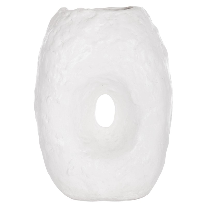 DECORATIVE TABLE VASE NAMENTIS FK4673.02L TERRACOTA IN WHITE COLOR--26.5x16x36.5Hcm. DECORATIVE TABLE VASE NAMENTIS FK4673.02L TERRACOTA IN WHITE COLOR--26.5x16x36.5Hcm.